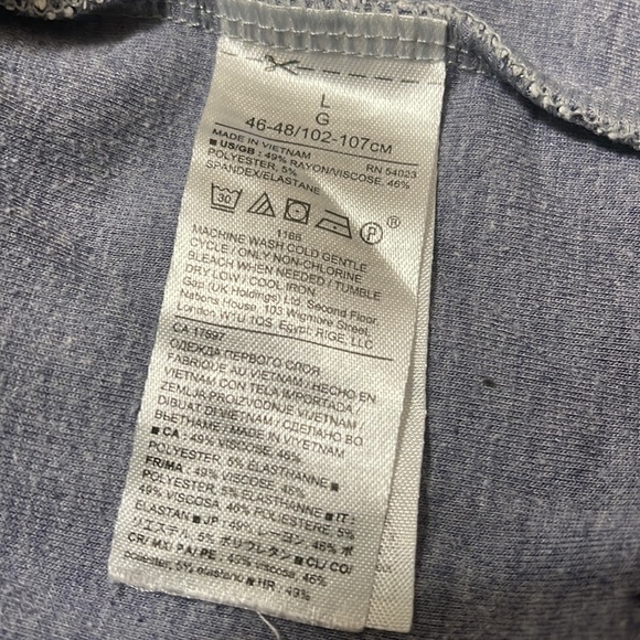 MENS BANANA REPUBLIC DENIM BLUE HEATHER KNIT CREW NECK SWEATER - Picture 4 of 5